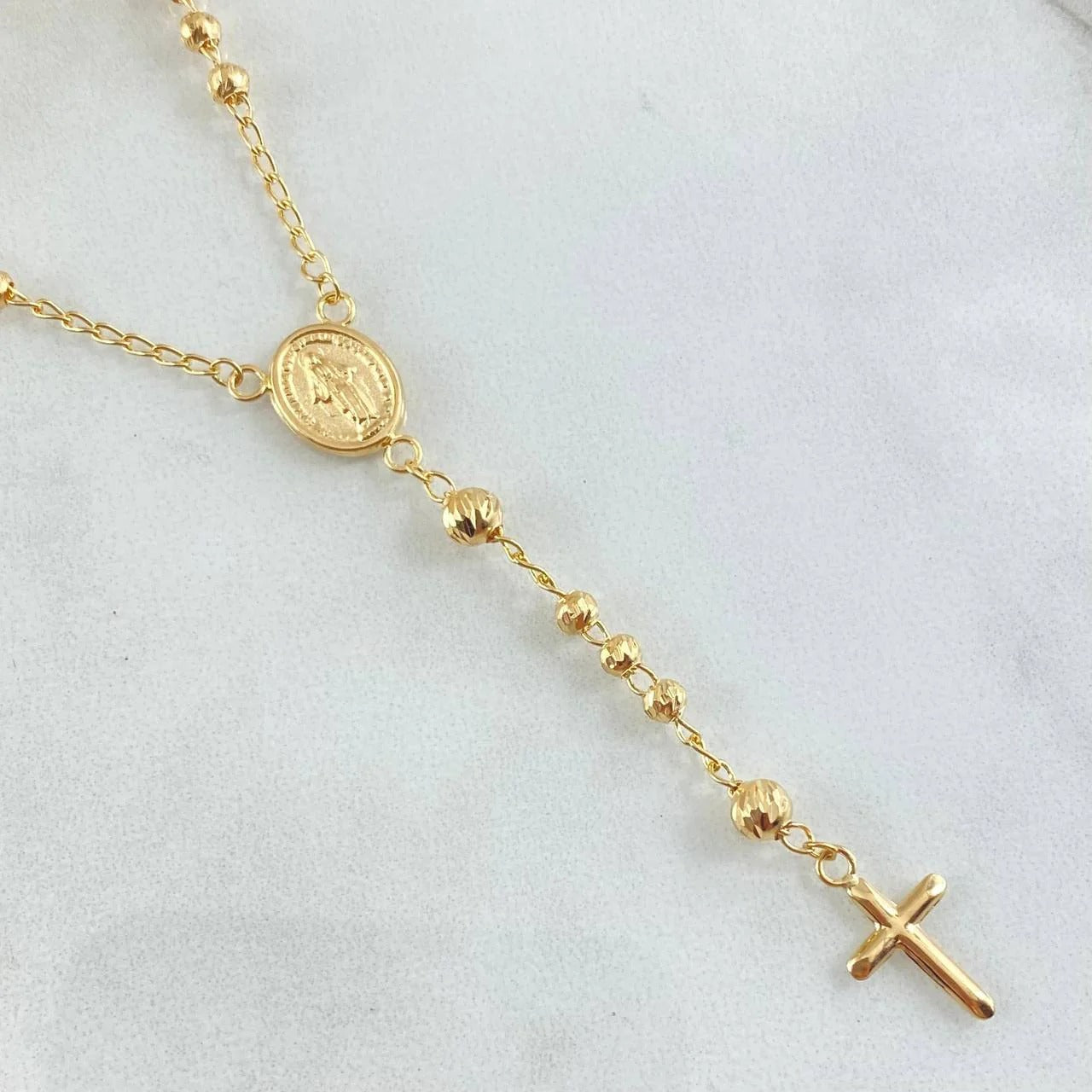 Rosario Virgen Milagrosa Oro 18K