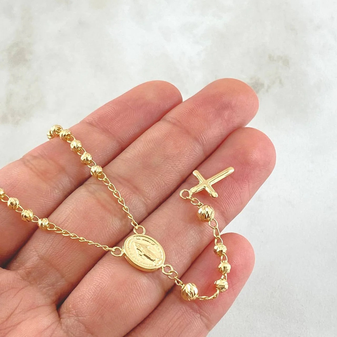 Rosario Virgen Milagrosa Oro 18K