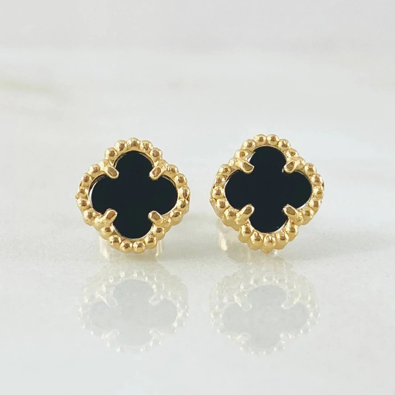 Aritos de Trébol oro 18K